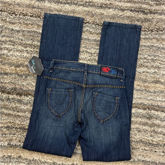 Chick Nicky Hilton Low Rise Mini Bootcut Jeans Sz 24 NWT | Low Rise Bootcut Y2K* - Picture 3 of 14